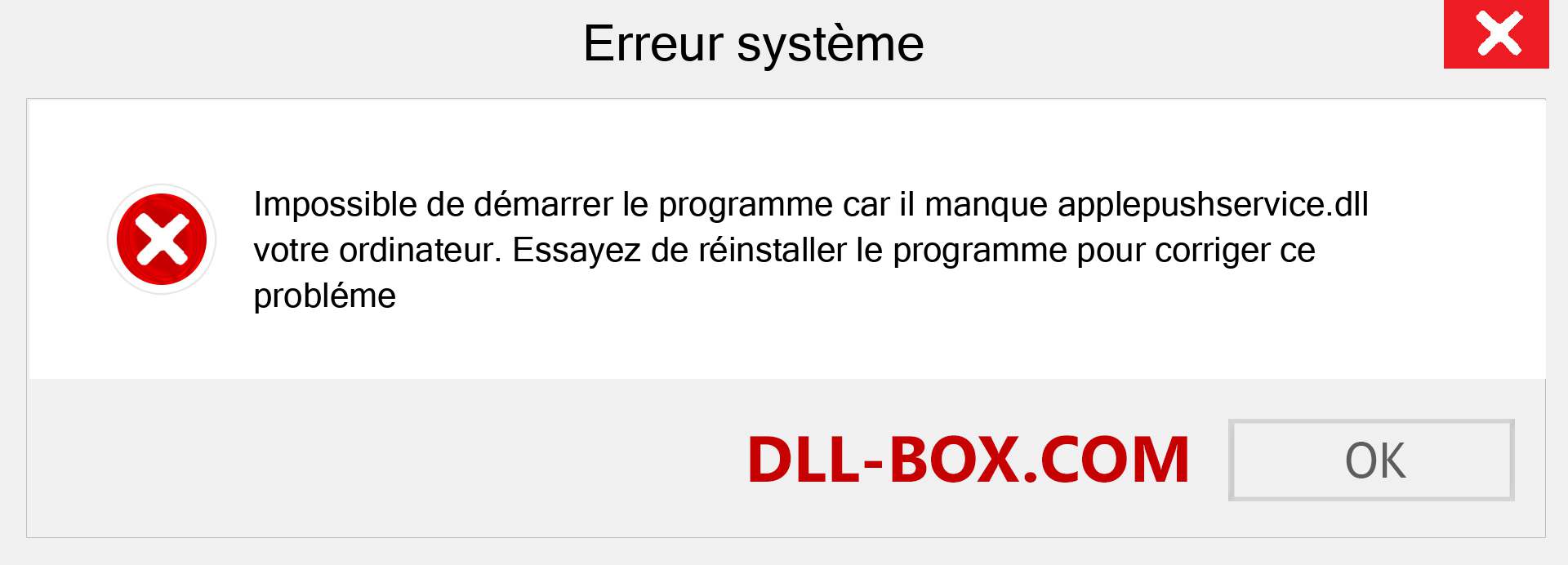 Le fichier applepushservice.dll est manquant ?. Télécharger pour Windows 7, 8, 10 - Correction de l'erreur manquante applepushservice dll sur Windows, photos, images